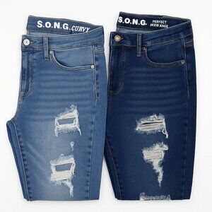 S.O.N.G. High Rise Curvy & Perfect Skinny Ankle Jeans Lot Size 11/30-  2 pairs